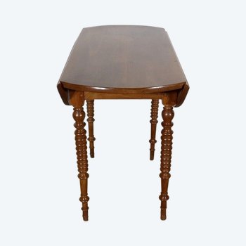 Small side table forming a console in solid Walnut - End of XIXth century