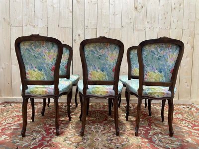 Continuation of 6 Louis Philippe chairs in Rossi Fleuri