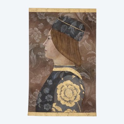 Tela dipinta raffigurante un ritratto in stile rinascimentale italiano. Codice articolo: LS6335671M