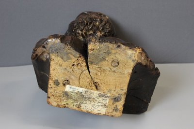 Busto in legno intagliato di Michel de l'Hospital, fine XVI secolo 