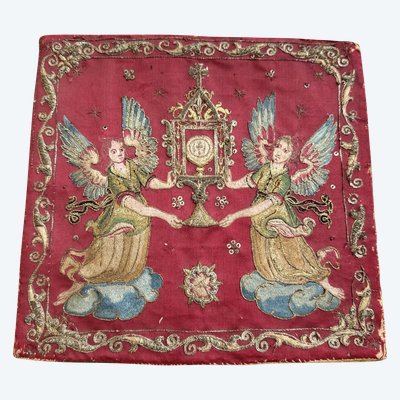 Corporal Purse - Angels in Monstrance - 18th Century