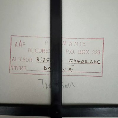 Artistic photo signed by Gheorge Rizeanu XXth 2 Romanian children