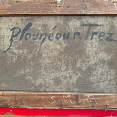 Oil on canvas representing Plounéour-Trez by Georges Levreau early 20th century