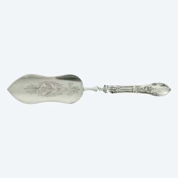 Magnifique pelle à tarte en argent massif d'époque début XX siècle vers 1905 