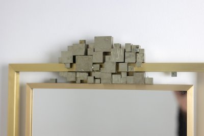 Miroir modèle « Boizot » en laiton, finition vernis. Contemporain. LS5943891Z