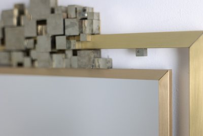 Miroir modèle « Boizot » en laiton, finition vernis. Contemporain. LS5943891Z