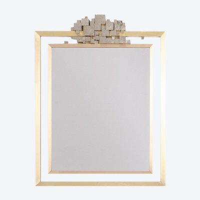 Miroir modèle « Boizot » en laiton, finition vernis. Contemporain. LS5943891Z