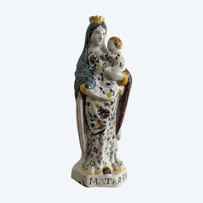 18th century earthenware Virgin Mary Mater Dei