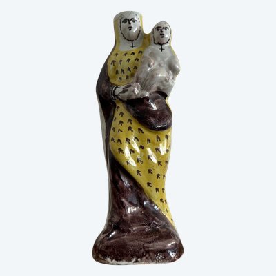 Virgin and Child in 18th century earthenware