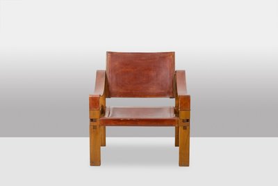 Pierre Chapo. Paire de fauteuils modèle S10X en orme. Circa 1970. LS63302609P