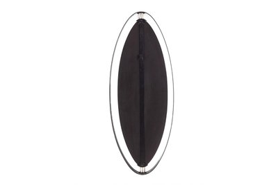 Lacquered and patinated brass mirror, ovoid shape. 1950s/60s. LS6351736M