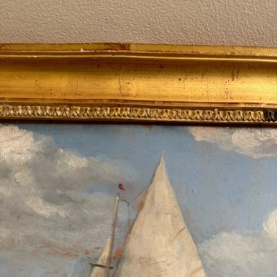 Acquerello raffigurante una regata a Gâchet di Cormerais 1930