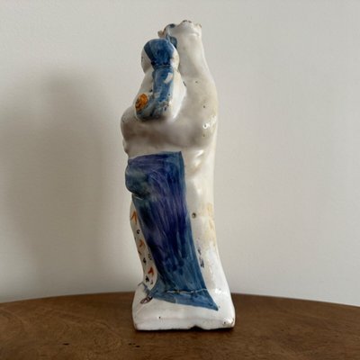 Vierge d'accouchée à l'Enfant en faïence XVIIIe 1780