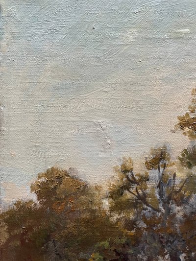 Old HST painting: "Animated pastoral landscape" signed Duperay filigraneantiquite