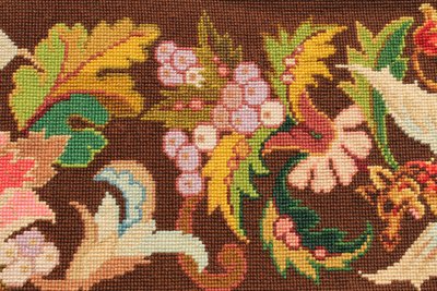 Tapestry valance with griffins, bunches of grapes and flowers in the Renaissance style