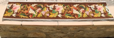 Tapestry valance with griffins, bunches of grapes and flowers in the Renaissance style