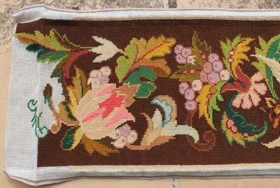 Tapestry valance with griffins, bunches of grapes and flowers in the Renaissance style
