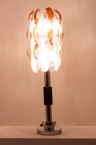 Mazzega. Coppia di lampade da terra o lampade a stelo. Anni '70. Modello LS637212009/2G
