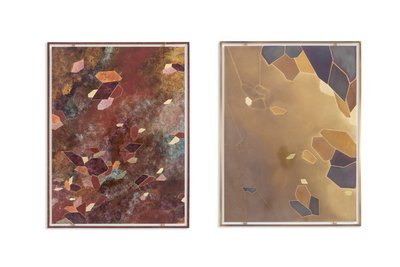 Decorative panel entitled “Fragmentations – IX”. Work of an artisan. LS63782900/2