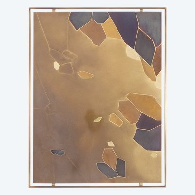 Panneau décoratif intitulé « Fragmentations – X ». Travail d’artisan d’art. LS63782900