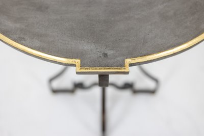 Pair of half-moon shaped console tables. Work of art craftsman. LS63791912B