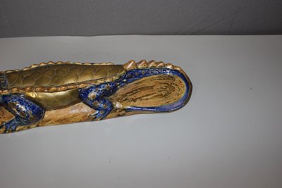 Ceramic and Brass Crocodile XX
