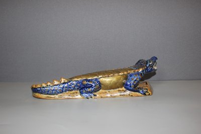 Ceramic and Brass Crocodile XX