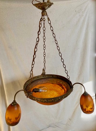Art-Deco-Kronleuchter Muller Frères Lunéville