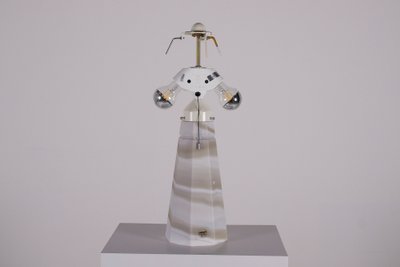 Lampe en verre marbré « Carrara » Peill & Putzler.