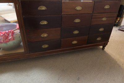 12-drawer store display case