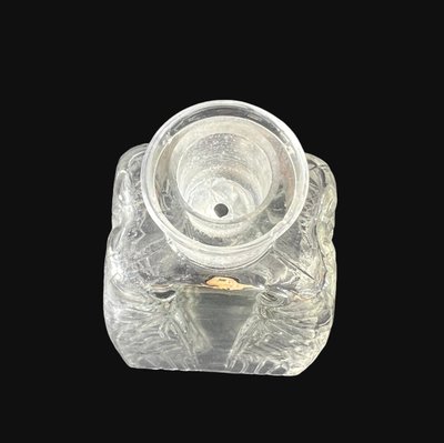 RENÉ LALIQUE 1910 FLACON ANCIEN A LOTION EN VERRE BLANC POUR ROGER GALLET