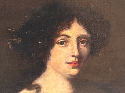 Presumed Portrait of Hortense Mancini after Jacob Ferdinand Voet - Oil on Canvas, 17th Century