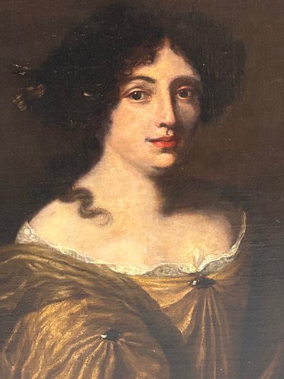 Presumed Portrait of Hortense Mancini after Jacob Ferdinand Voet - Oil on Canvas, 17th Century