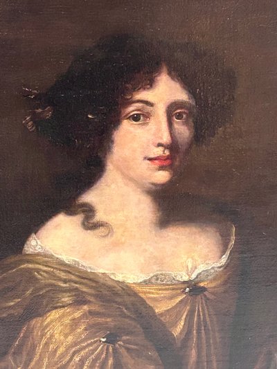 Presumed Portrait of Hortense Mancini after Jacob Ferdinand Voet - Oil on Canvas, 17th Century