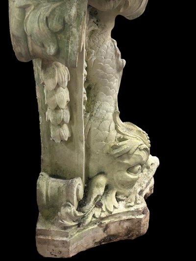 Louis XV Style Wall Fountain in Reconstituted Stone, Early 20th Century