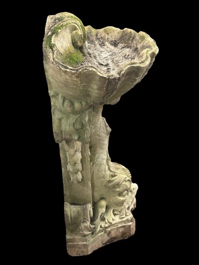 Louis XV Style Wall Fountain in Reconstituted Stone, Early 20th Century