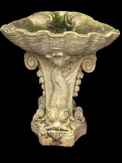 Louis XV Style Wall Fountain in Reconstituted Stone, Early 20th Century
