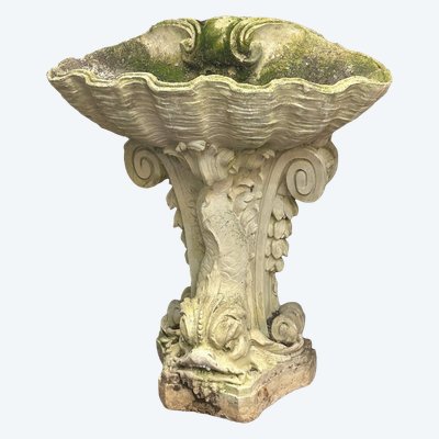Louis XV Style Wall Fountain in Reconstituted Stone, Early 20th Century