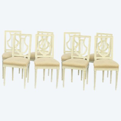 8 modern lyre chairs