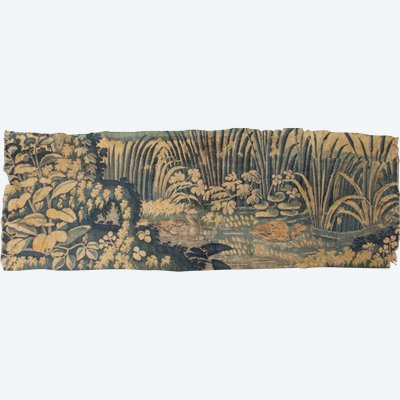 Fragment of a tapestry "Verdure with Ducks", Brussels workshop, mid-16th century