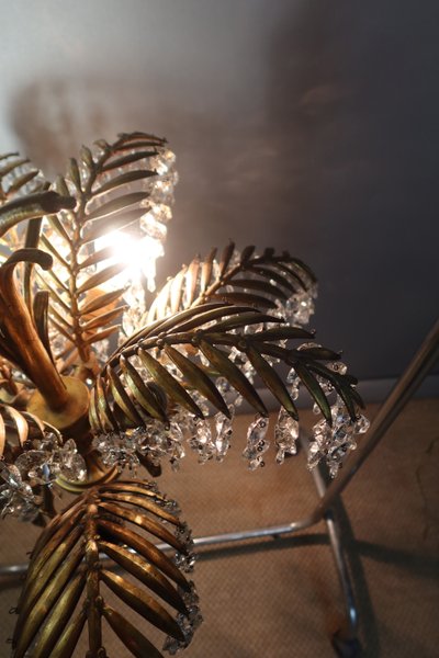 Bronze chandelier, palm tree model, after Baguès