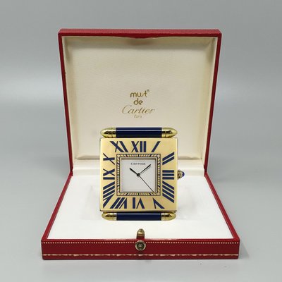 1990s Gorgeous Cartier Alarm Clock Pendulette. Made in Swiss