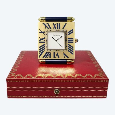 1990s Gorgeous Cartier Alarm Clock Pendulette. Made in Swiss