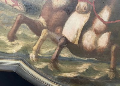 17th century Spanish school depicting Neptune and Artemis on their respective chariots