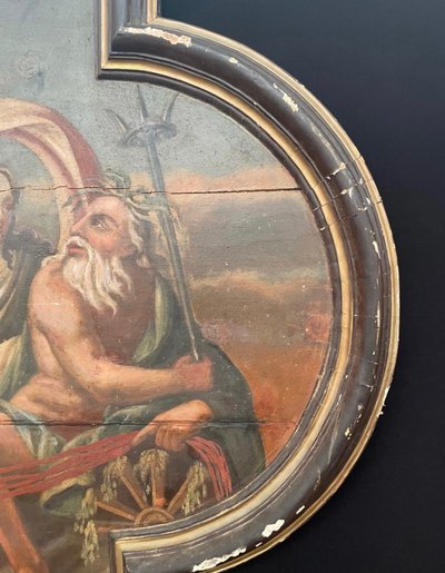 17th century Spanish school depicting Neptune and Artemis on their respective chariots