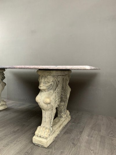 20th Century Marble Dining Table or Desk