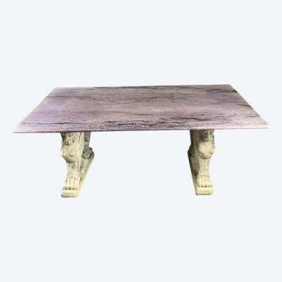 20th Century Marble Dining Table or Desk