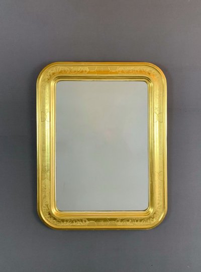Miroir Rectangulaire En Bois Doré De Style Classique