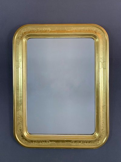 Miroir Rectangulaire En Bois Doré De Style Classique