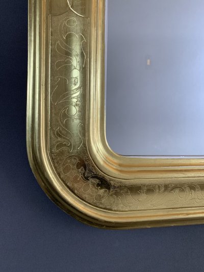 Miroir Rectangulaire En Bois Doré De Style Classique